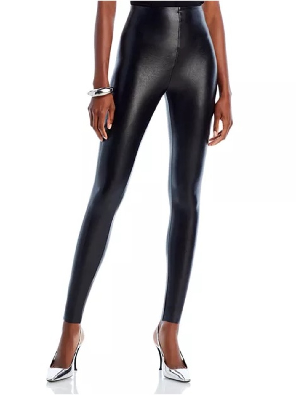Commando Black High-Waist Faux Leather Leggings